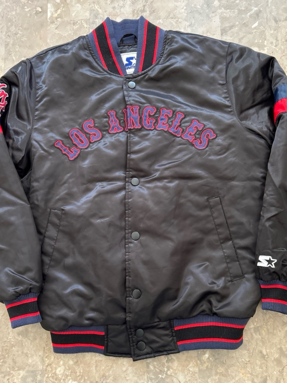 2023 Starter Los Angeles Angels Shoe Palace 30th Anniversary Satin Jacket M